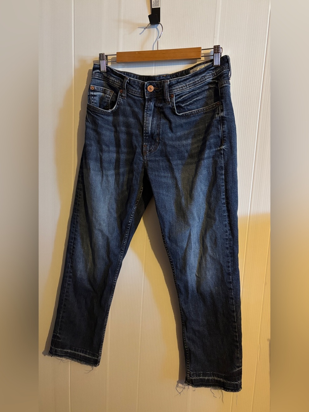 Zara  Womens Slim Straight Jeans in Dark Blue Wash size 6